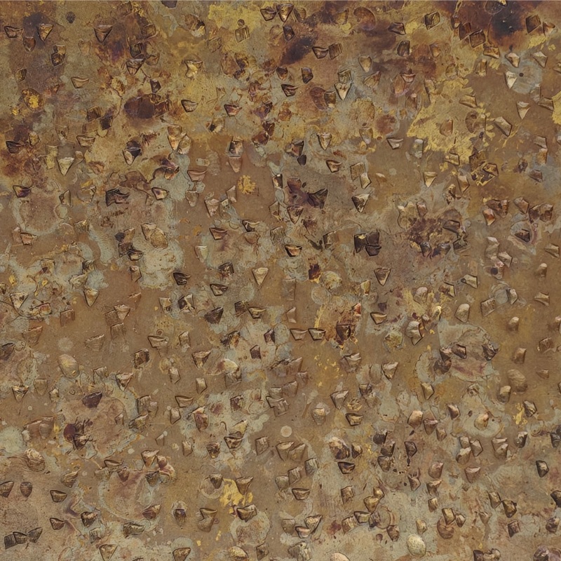 S26HM-53 Arrowhead Hammered Rustic Brass Stainless Steel Sheet